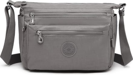 Bagwise® Schoudertas - Crossbody - Dames - 23cm x 27cm - (1238) - Grijs