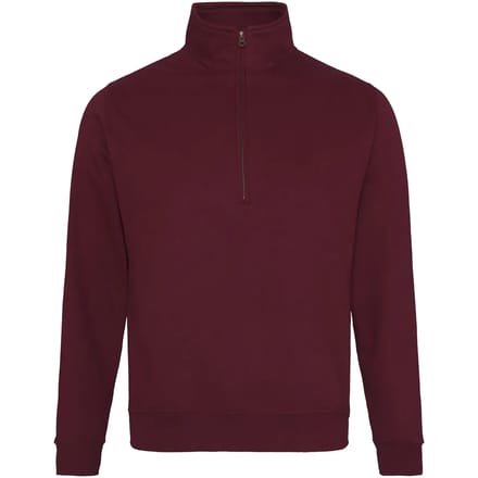 Women's Sophomore 1/4 Zip Sweat met rits Burgundy - S