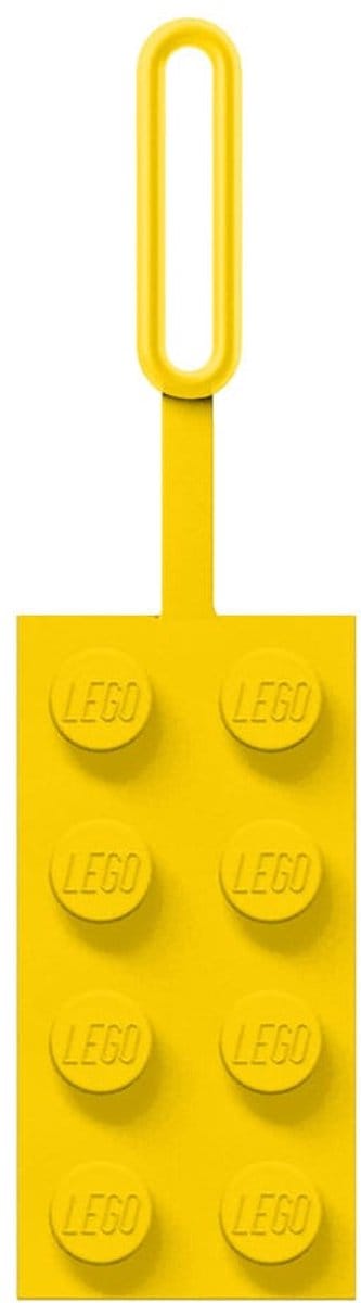 Lego - Bagage label - Geel - Lego blok - Rugzakhanger - Vanaf 6+ jaar