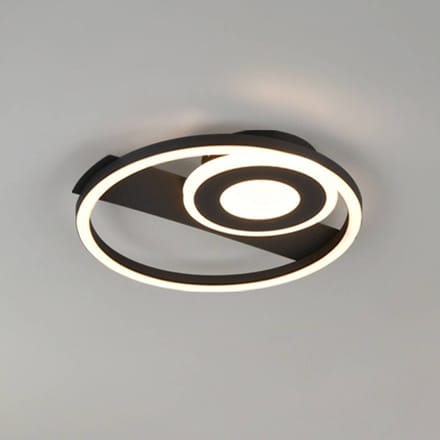 Reality Leuchten LED plafondlamp Horus, zwart, 2.500 lm, 3.000 K, metaal
