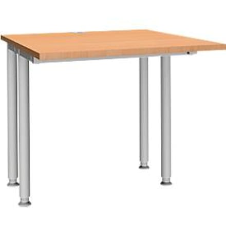 Schäfer Shop Genius bureau MODENA FLEX, breedte 800 mm, aan beide zijden ingekort, beuken