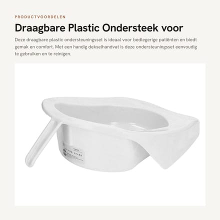 Dailygoods - Draagbare Plastic Ondersteek voor Bedlegerige Patiënten