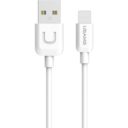 Usams U-Turn USB Lightning kabel voor Apple telefoons en tablets - 1 Meter - Wit