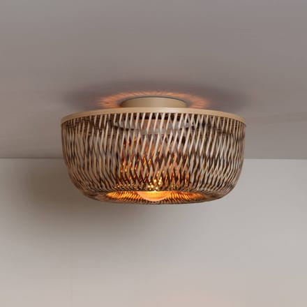 GOOD & MOJO plafondlamp Barbados, bruin, Ø 35 cm, bamboe E27