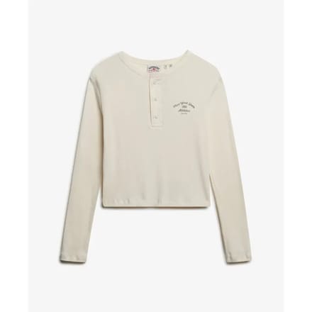 Superdry Athletic Essentials Overhemd met Lange Mouwen White Grootte: 34