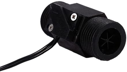 Waterstromingsschakelaar - Flow sensor - Waterverwarmer - Magneetfilter - G1/2" pijpdraad - Zwart