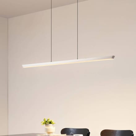 Lucande LED hanglamp Solvar, 117 cm, zilver, CCT, dimbaar