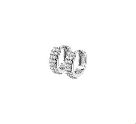 13.22199 oorbellen zilver met zirkonia