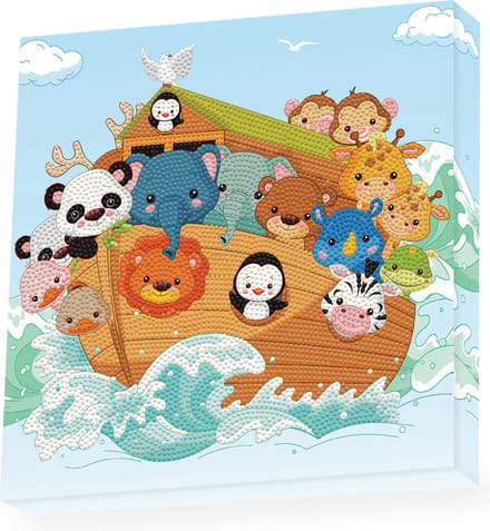 Diamond Dotz - Diamond painting set - 28x28cm - Dieren - Ark van Noach