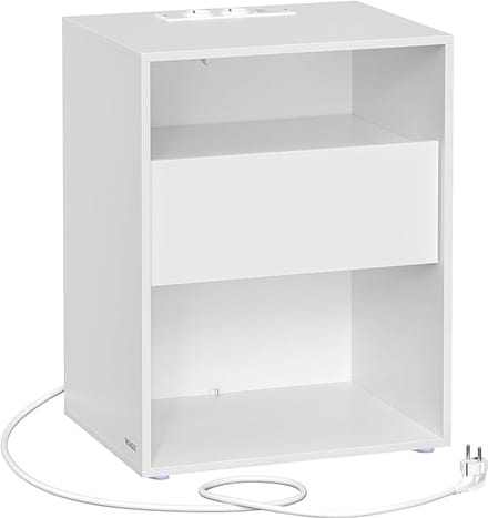 MAZAZU - Nachtkastje - Lade - Wit - 45x35x58.3