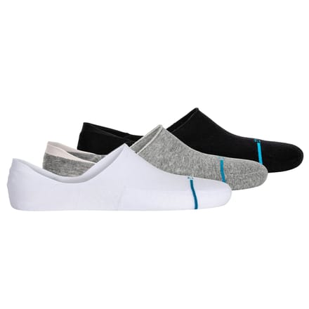 Stance unisex casual 3P footies icon zwart, wit & grijs