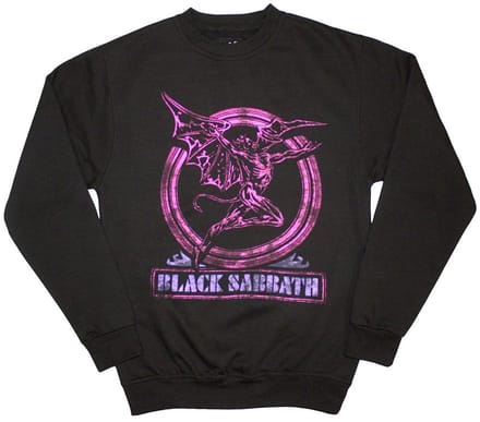Black Sabbath - Neon Pink Henry Sweater/trui - S - Zwart