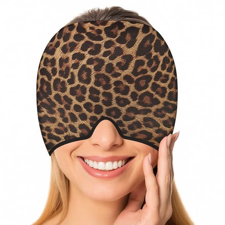 MigraineMasker® – Migraine muts - hot cold pack – Hoofdpijn Masker 600 gram - Panter