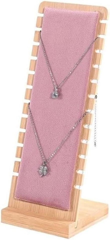 Sieradenstandaard Hanger - Display Organizer - Sieraden Tonen - Houten Stabiele Basis - Niet Gespecificeerd - Roze
