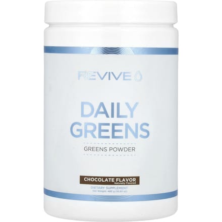 Revive, Daily Greens, Chocolade, 480 g (16,93 ons)