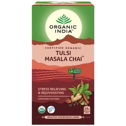Masala-thee met Tulsi (25 stuks, 2,1 gram), Tulsi Masala Chai, Biologisch India
