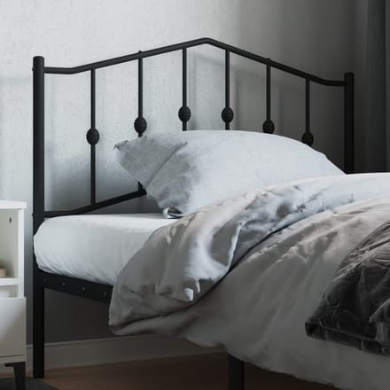 vidaXL - Vervangend - hoofdbord - 107 - cm - metaal - zwart