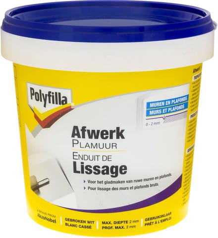 Polyfilla - Afwerkplamuur (Pasta) - Gebroken Wit - 1,5 Kg