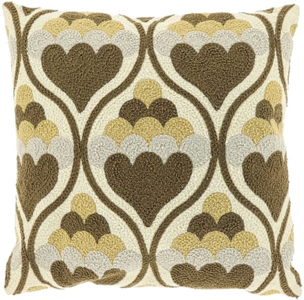 Unique Living Sierkussen Julia - Textiel - Bruin - 45x45 cm (BxD) - Dessin 1
