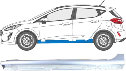 Volledige dorpel voor Ford Fiesta 2017-2023 / Links