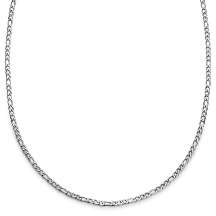 Essentials | 4 mm Zilverkleurige Ketting met Figaro Schakels