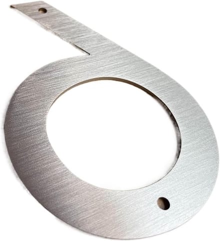 Huisnummer 6 - Adresbord Deur - Huis Aanduiden - Klassiek Design - 127 mm - RVS