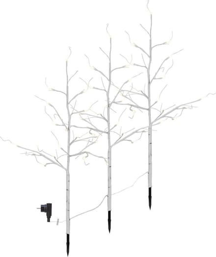 Decoratieboom Berk Winter Kerst 3 Stuks 75 cm Wit