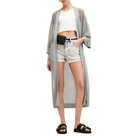 AllSaints Misha Kimono Grey Taglia: S | Cardigan Outlet | Donna | Grigio