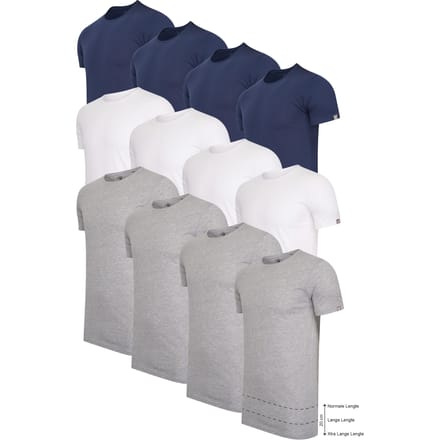 Cappuccino Italia - Heren Tee SS 12-Pack Voordeelpakket T-shirts - Multi - Maat L