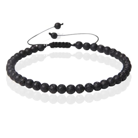 Memphis No.1 Armband - 4mm Lava Stone