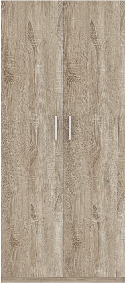 Interiax Opbergkast - Kledingkast 'Mila' - 2 Deuren & 4 Legplanken | Sonoma Eik | 180x80x42 cm