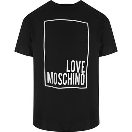 Love Moschino Box Logo Zwart T-shirt
