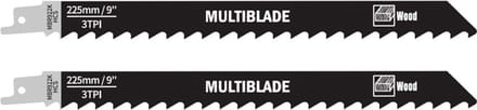 Multiblade Reciprozaagblad HCS MBR922K voor Hout 225 mm - 2 Stuks