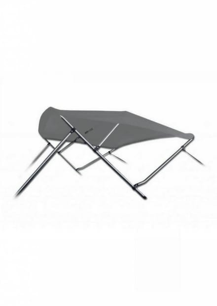 BREG Biminitop | Aluminium 3-boogs | Breedte 246 <> 261 cm - Hoogte 117 cm - Antraciet doek