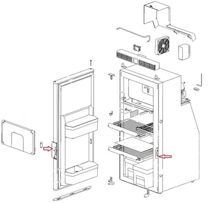 Thetford Handvat met Slotplaat T1090