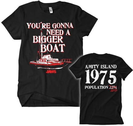 Jaws Bigger Boat Big Tall T-shirt UV-1-JAWS006-H61-5
