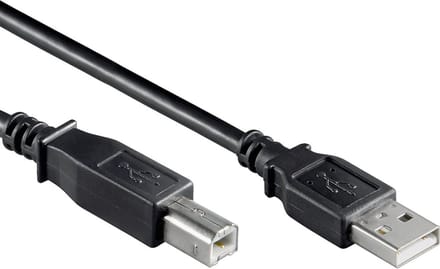 USB-A naar USB-B Aansluitkabel - USB 2.0 - 1,8 meter - Zwart