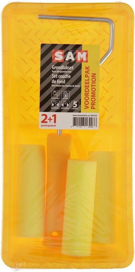 SAM lakset voor grondlak (2 schuimrollers 10 cm. + 1 roller gratis)