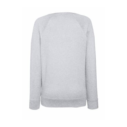Fruit OF The Loom Dames Getailleerd lichtgewicht raglan sweatshirt (240 GSM) (Heather Grijs)