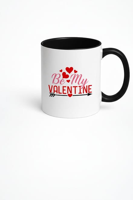 Valentijnsdag Mok 'Be My Valentine' met Harten – Romantisch Liefdes Cadeau