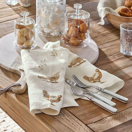 LOBERON Placemat set van 2 Chavéreau crème/bruin