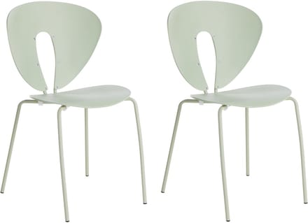 TRACY - Eetkamerstoelen set van 2 - Lichtgroen - Polypropyleen