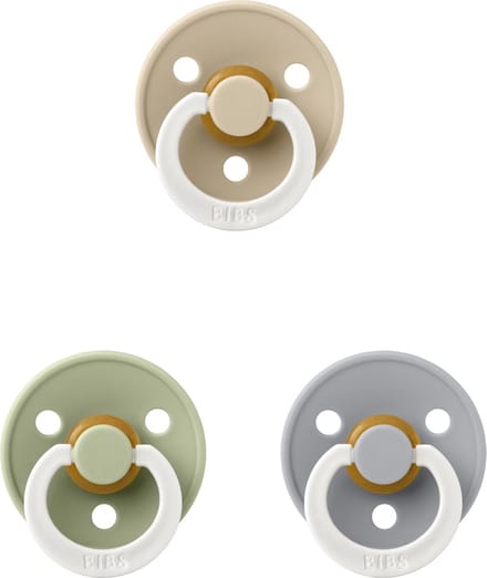 Bibs fopspeen 18+ maand set Glow 3 stuks Sage Glow - Cloud Glow en Vanilla Glow maat 3