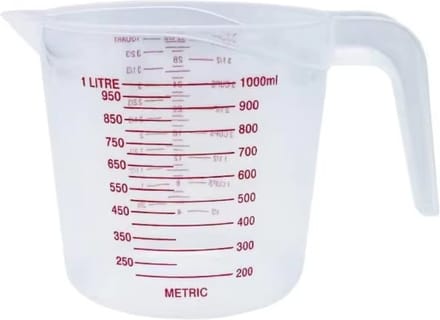Maatbeker - 1 liter (1000ml) - plastic - cocktail/glas/klein/maatcilinder