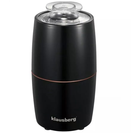 Klausberg KB7602 Elektrische Koffiemolen - RVS Koffiecontainer & Mes - Instelbare Maalgraad - Compact & Lichtgewicht