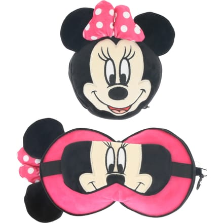 Minnie Mouse 2 in 1 slaapmasker en reiskussen