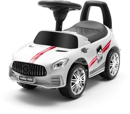 Baby Mix Racer loopauto wit met geluidspaneel - Loopvoertuig
