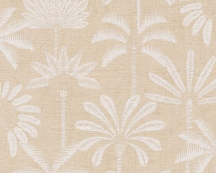 PALMBOMEN BEHANG | Grafisch - Beige Crème Wit - A.S. Création Cuba II