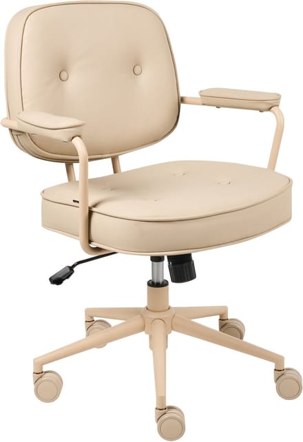 PARAMUS - Bureaustoel - Beige - Kunstleer