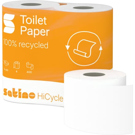 Toiletpapier Satino MT1 HiCycle 2-laags 4x200 vel wit 067890